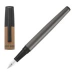Fountain pen with camel cap trim