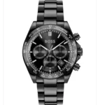 HERO 2.0 Black-dial chronograph watch with tonal bracelet
