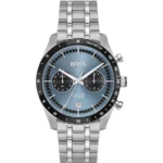 TOURMASTER Blue-dial watch with multi-link bracelet
