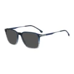 Degradé-blue sunglasses with striped detail