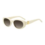 Cream-acetate sunglasses with Double B monogram