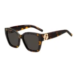Havana-acetate sunglasses with Double B monogram