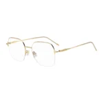 Half-rim gold-tone optical frames with embossed logo
