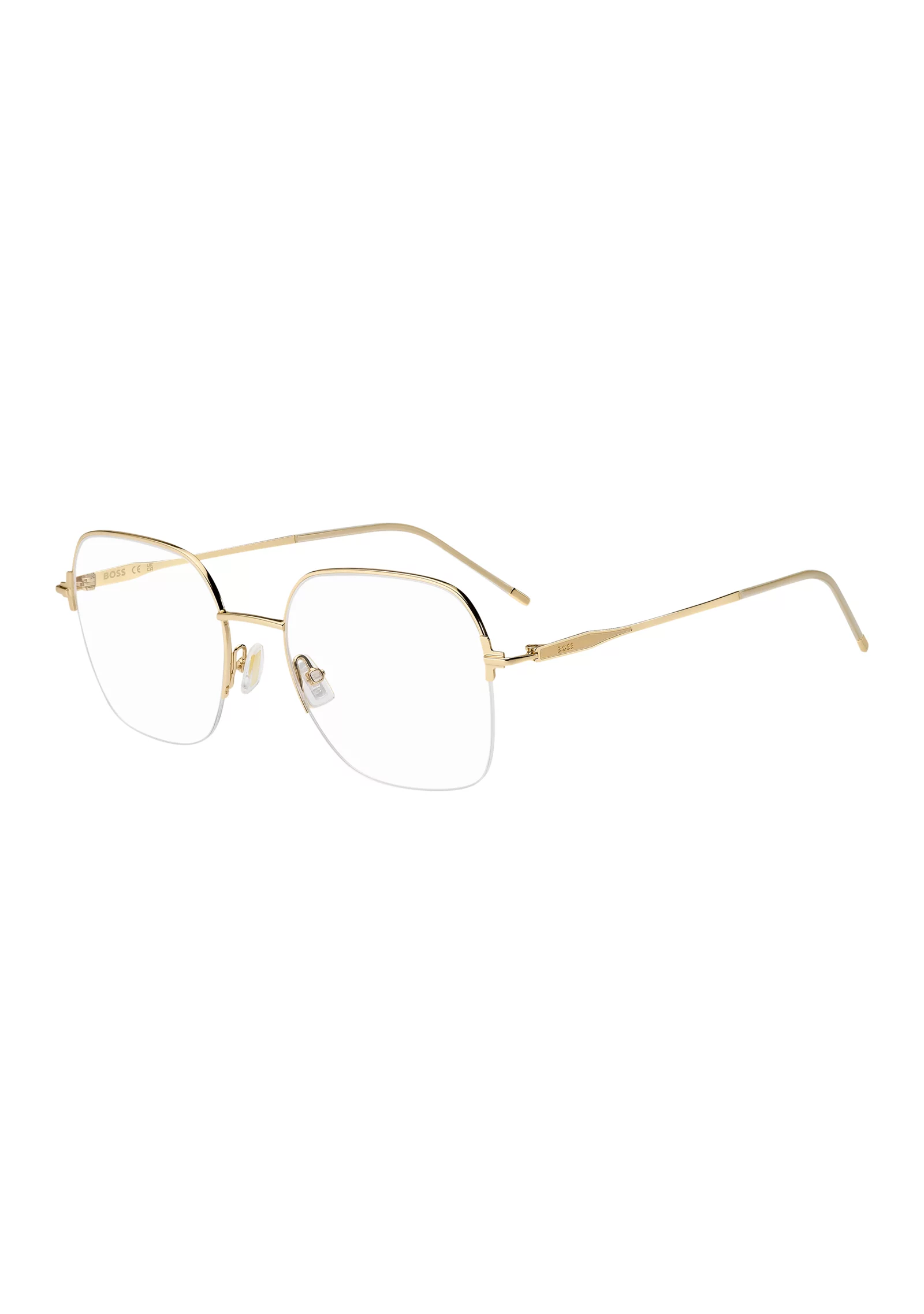 hbeu58609843_999_220 Half-rim gold-tone optical frames with embossed logo - Image 1