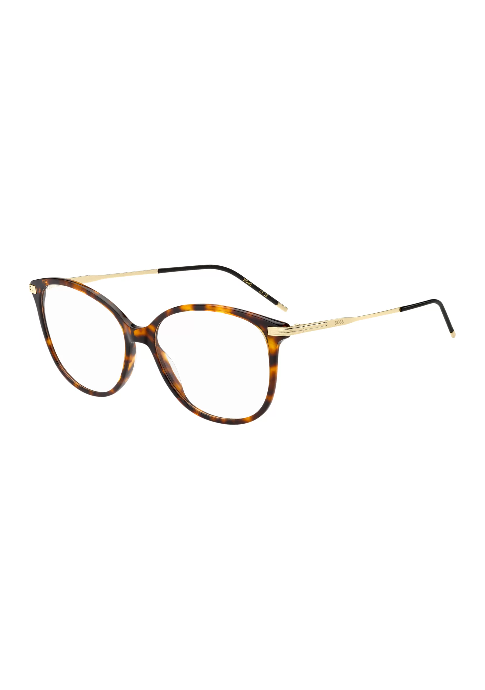 hbeu58609850_999_220 Havana-acetate optical frames with gold-tone temples - Image 1