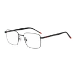 Black-metal optical frames with tubular temples
