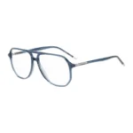 Blue-acetate optical frames with tubular temples