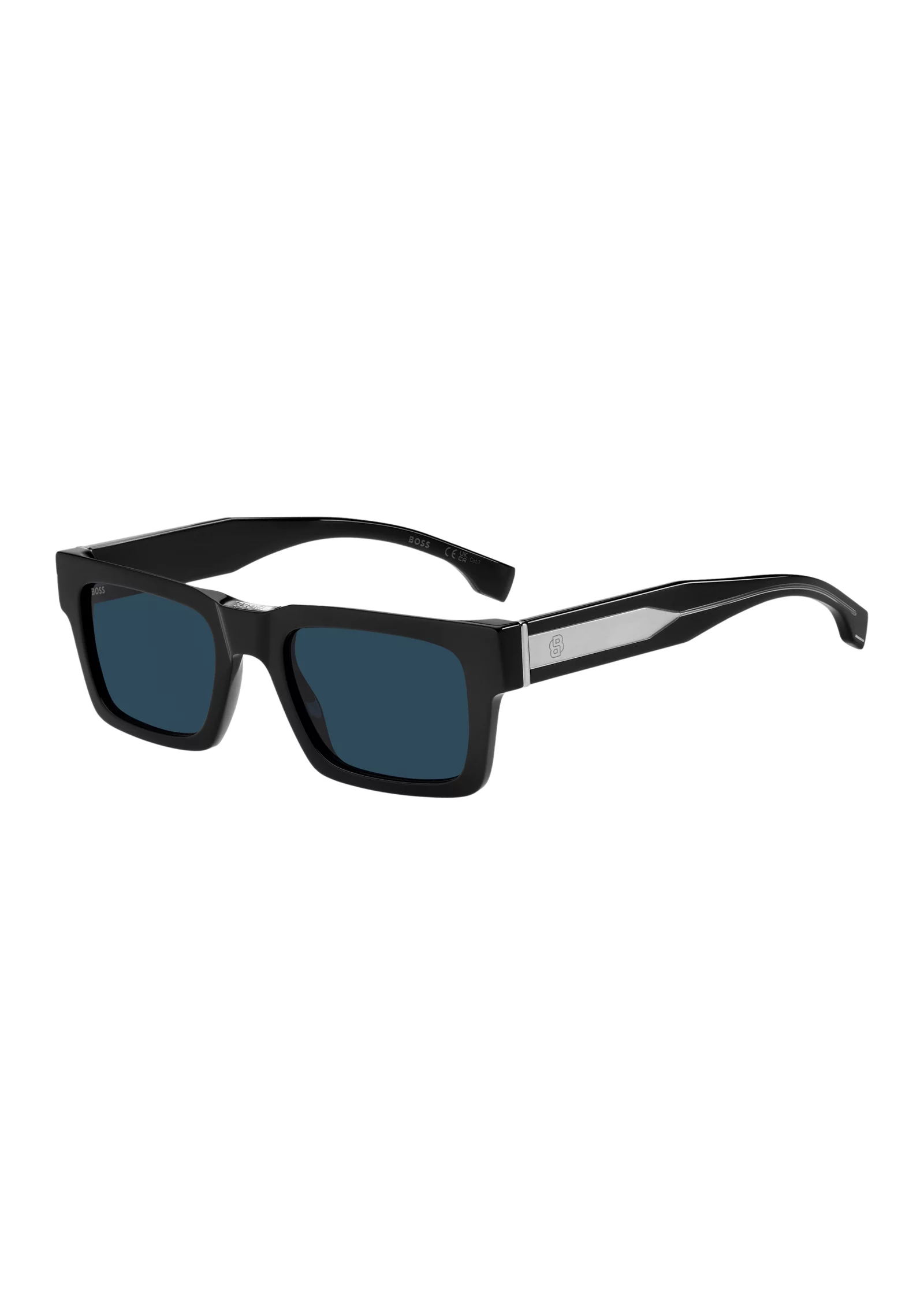 hbeu58610191_999_220 Black-acetate sunglasses with Double B monogram - Image 1