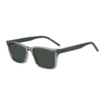 Transparent-grey sunglasses with patterned temples