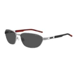 Metal sunglasses with cut-out logo