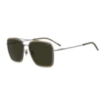 Brown-acetate sunglasses with metal trims