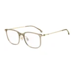 Beige-acetate optical frames with gold-tone temples