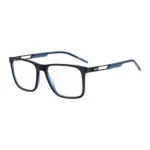 Black-acetate optical frames with contrast rubber logo