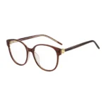 Transparent-burgundy optical frames with Double B monogram