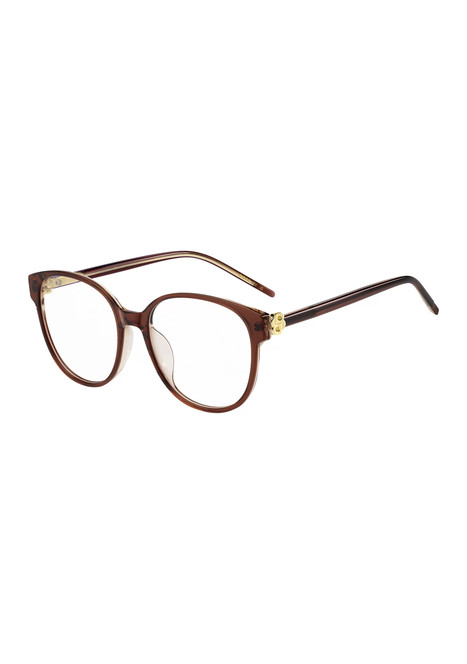 hbeu58610659_999_220 Transparent-burgundy optical frames with Double B monogram - Image 1