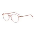 Pink-acetate optical frames with tubular temples