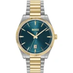 Cheswick two-tone watch with fluted bezel
