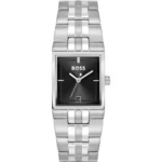 Strivo stainless-steel watch with stripe detail