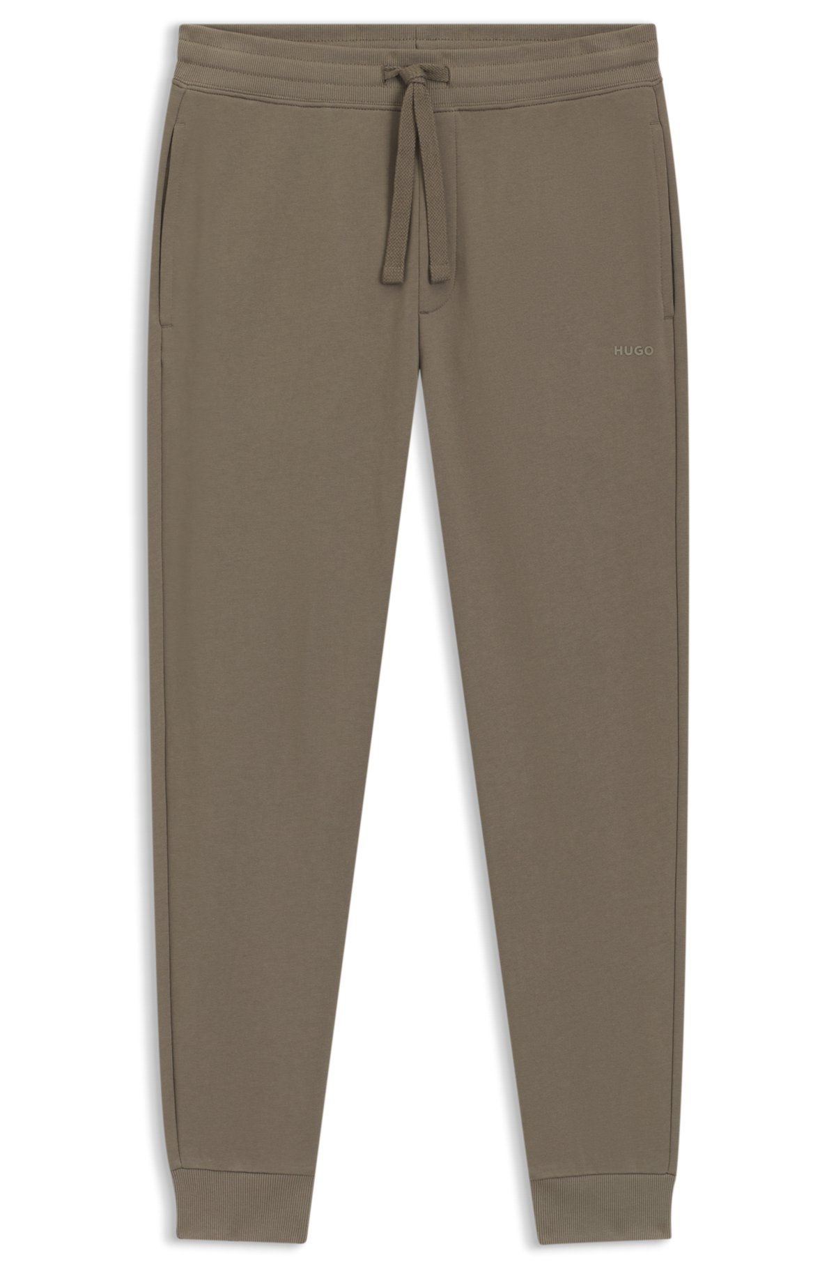 hbeu50489617_032-1 Cotton casual trousers with elasticated cuffs, Brown