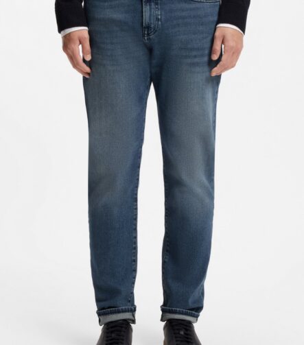 Maine regular-fit jeans in blue comfort-stretch denim, Blue