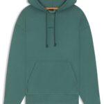 Cotton-terry hoodie with logo print, Green