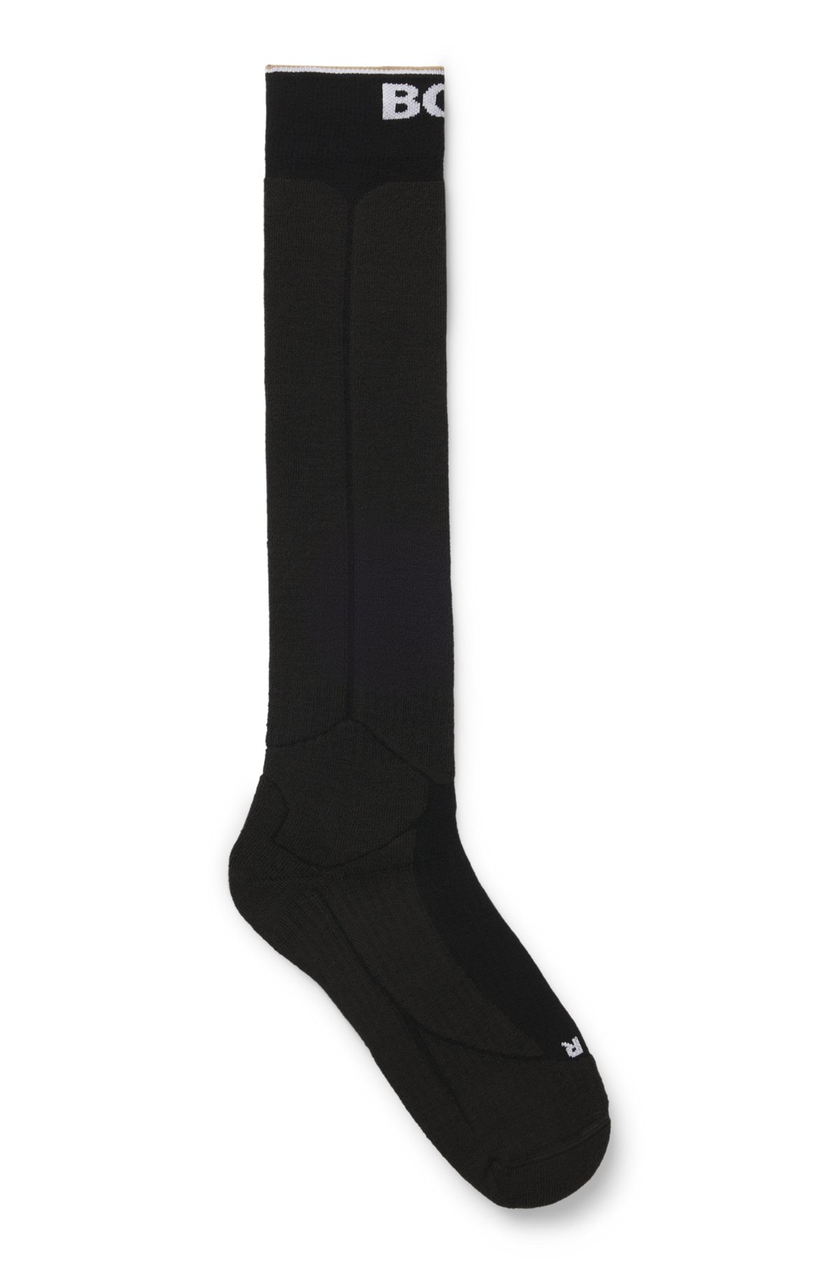 hbeu50524245_001-1 BOSS Ski knee-high socks with plush sole, Black