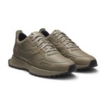 Waterproof GORE-TEX trainers in polished leather, Dark Brown