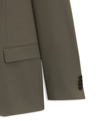 Slim-fit suit in a performance-stretch wool blend, Olive