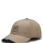 Cotton-twill cap with embroidered Double B monogram, Light Brown