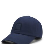 Cotton-twill cap with logo patch, Blue