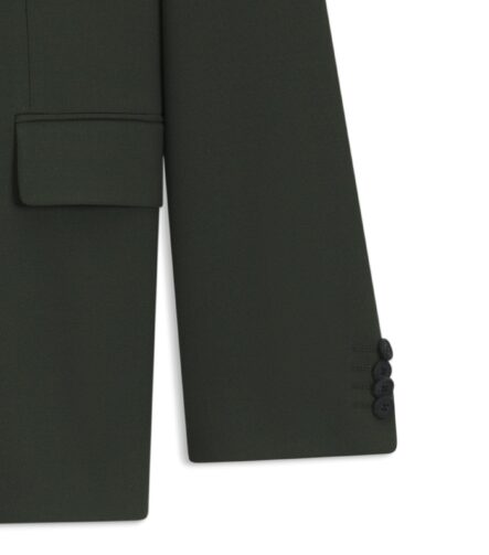 Modern-fit suit in performance-stretch twill, Dark Green