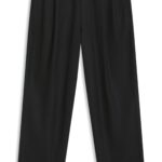 Relaxed-fit jeans in black waxed denim, Black