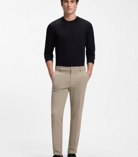 Slim-fit trousers , Beige
