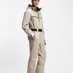 BOSS Ski suit in water-repellent herringbone fabric, Natural