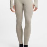 BOSS Ski base layer trousers in wool-blend jersey, Light Grey