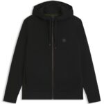 Relaxed-fit cotton-blend hoodie with Double B monogram, Black