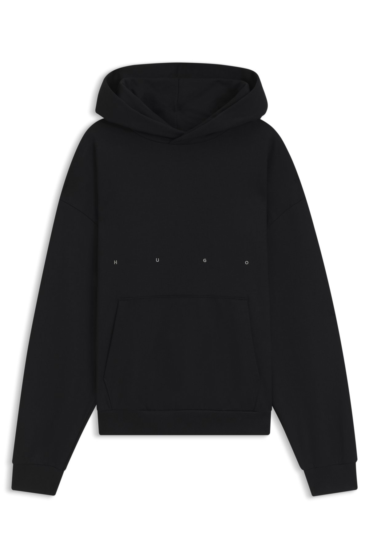 hbeu50545997_001-1 HUGO x apoh oversized-fit hoodie in cotton terry with ballerina artwork, Black