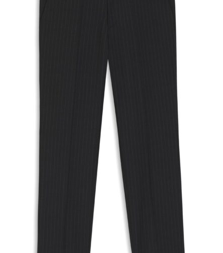 Extra-slim-fit trousers in pinstripe stretch poplin, Dark Grey