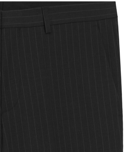 Extra-slim-fit trousers in pinstripe stretch poplin, Dark Grey