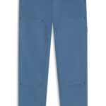 Tapered-fit trousers in cotton canvas, Light Blue