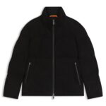 Relaxed-fit jacket in waterproof suede, Black