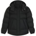 Water-repellent jacket with monogram jacquard, Black