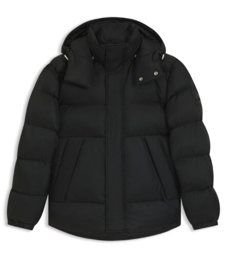 Water-repellent jacket with monogram jacquard, Black