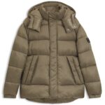 Water-repellent jacket with monogram jacquard, Light Brown