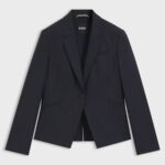 Slim-fit blazer in striped virgin wool, Patterned