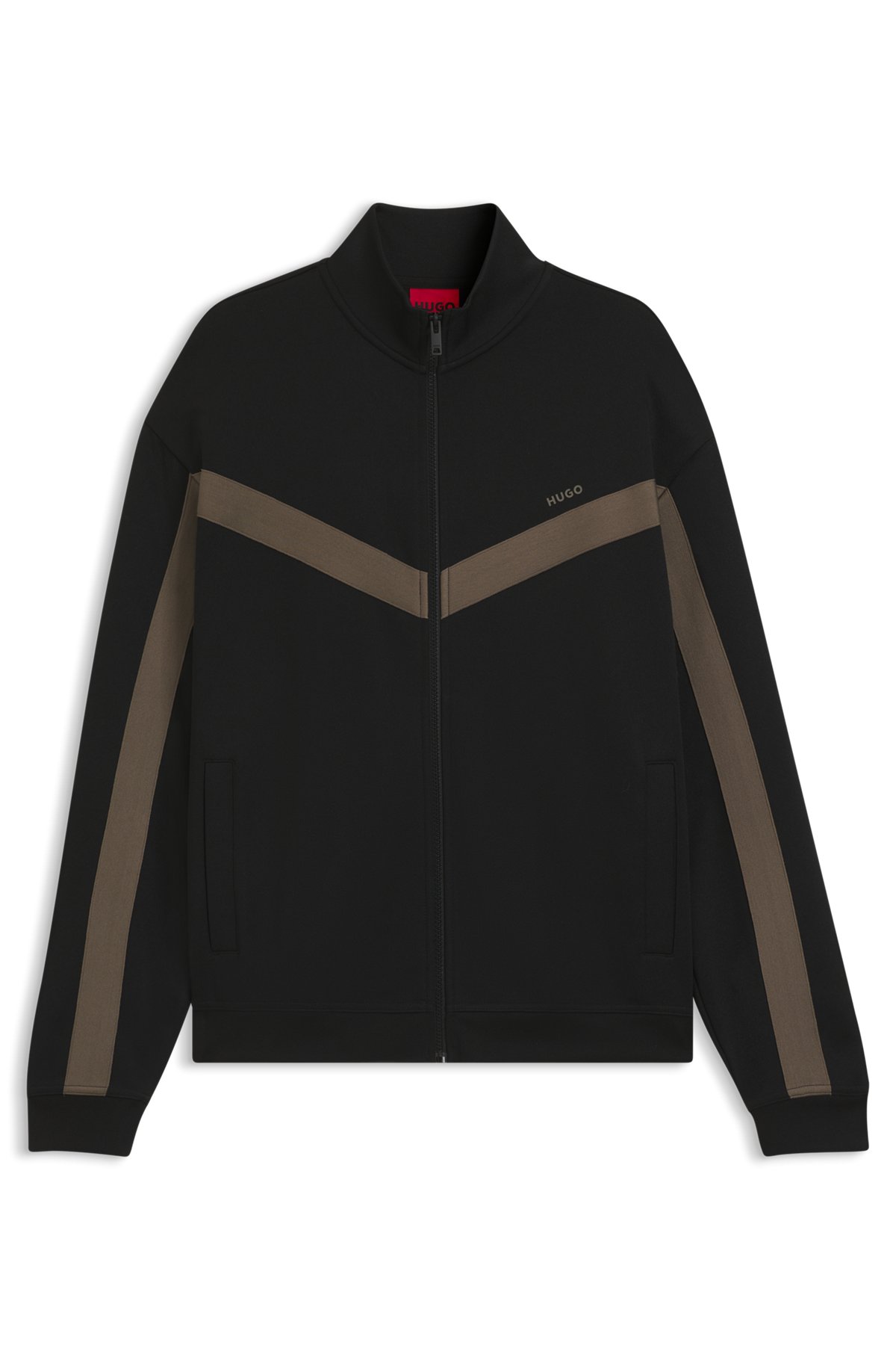 hbeu50549418_001-1 Zip-up sweatshirt, Black