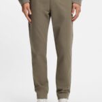Modern-fit trousers in brushed twill, Brown
