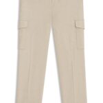 Tapered-fit trousers with cargo pockets, Beige