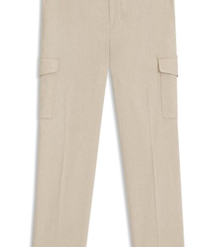 Tapered-fit trousers with cargo pockets, Beige