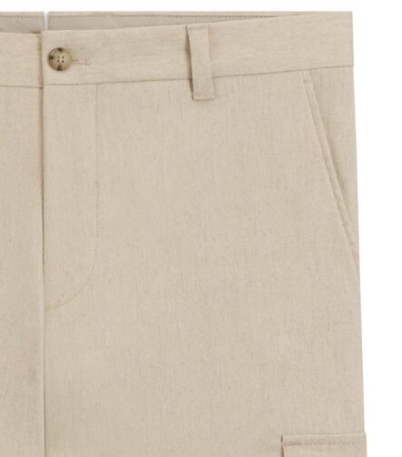 Tapered-fit trousers with cargo pockets, Beige